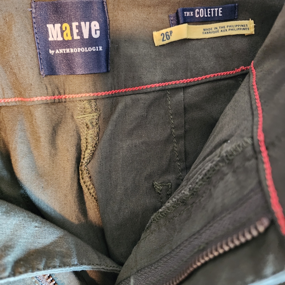 Maeve Olive Wide-Leg Pants - Picture 4 of 5